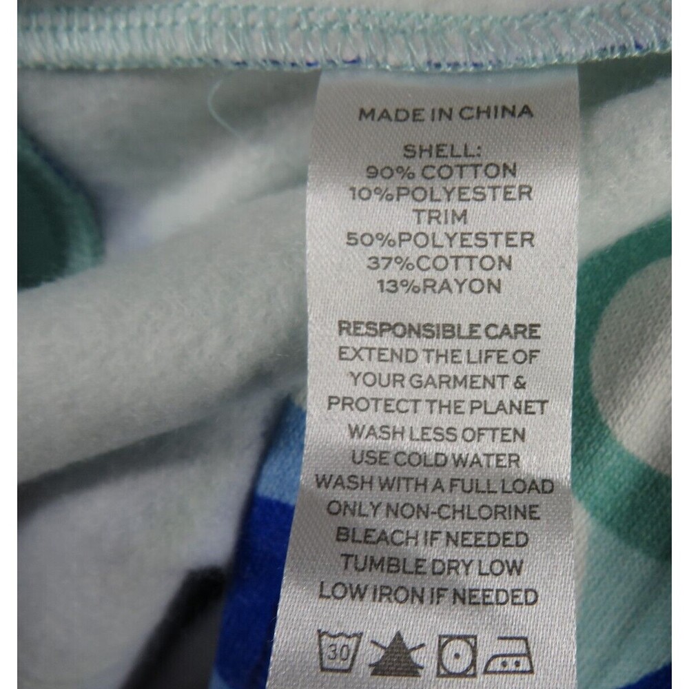 Hill House The Allie Zip-Up Hoodie Ocean Kaleidoscope Blue Women's Size Medium - Picture 6 of 8